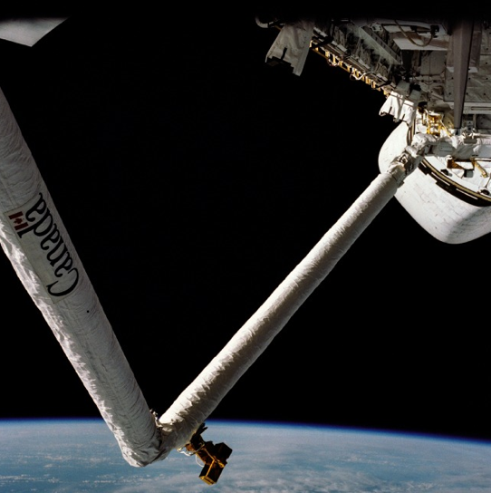 Canadarm in space